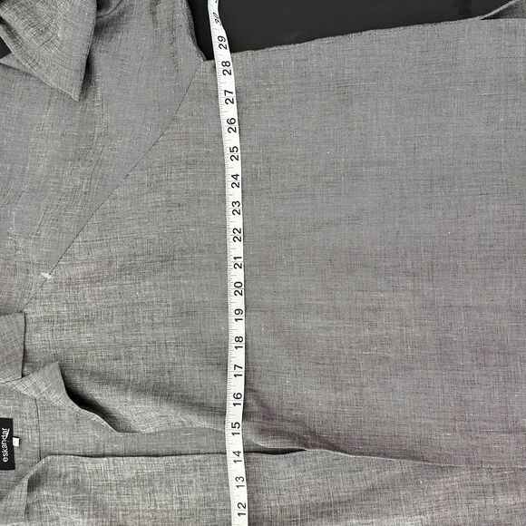 Eskandar Sz 0 GRAY Denim Exquisite Wool Linen Minimalist Jacket Blazer - Picture 7 of 8